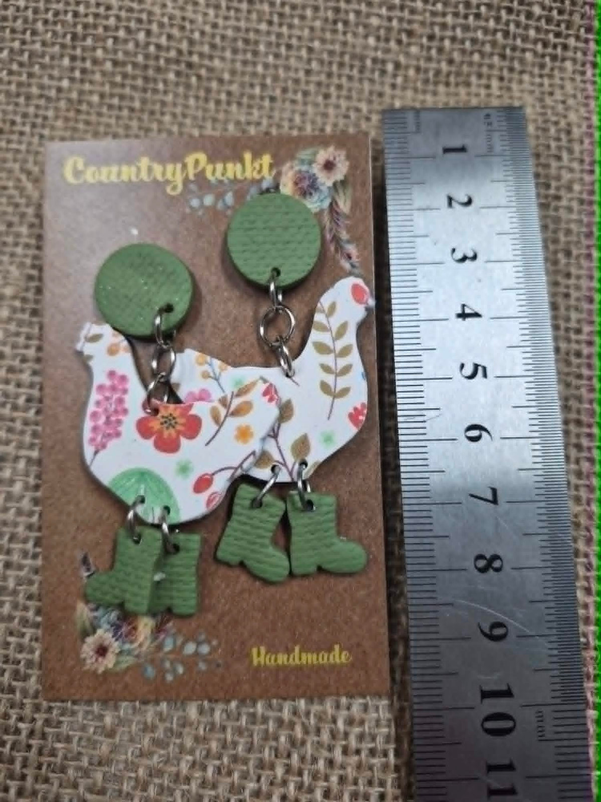 Chicks in Boots Handmade Polymer Clay Earrings