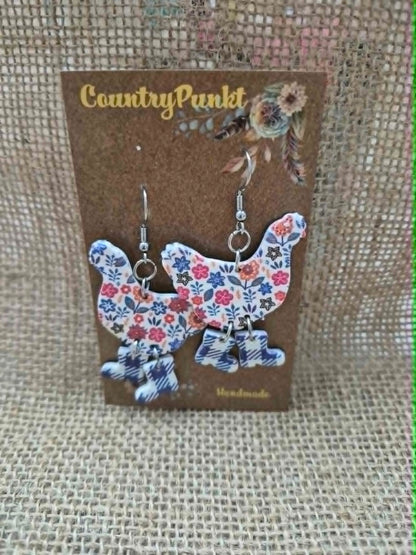 Chicks in Boots Handmade Polymer Clay Earrings